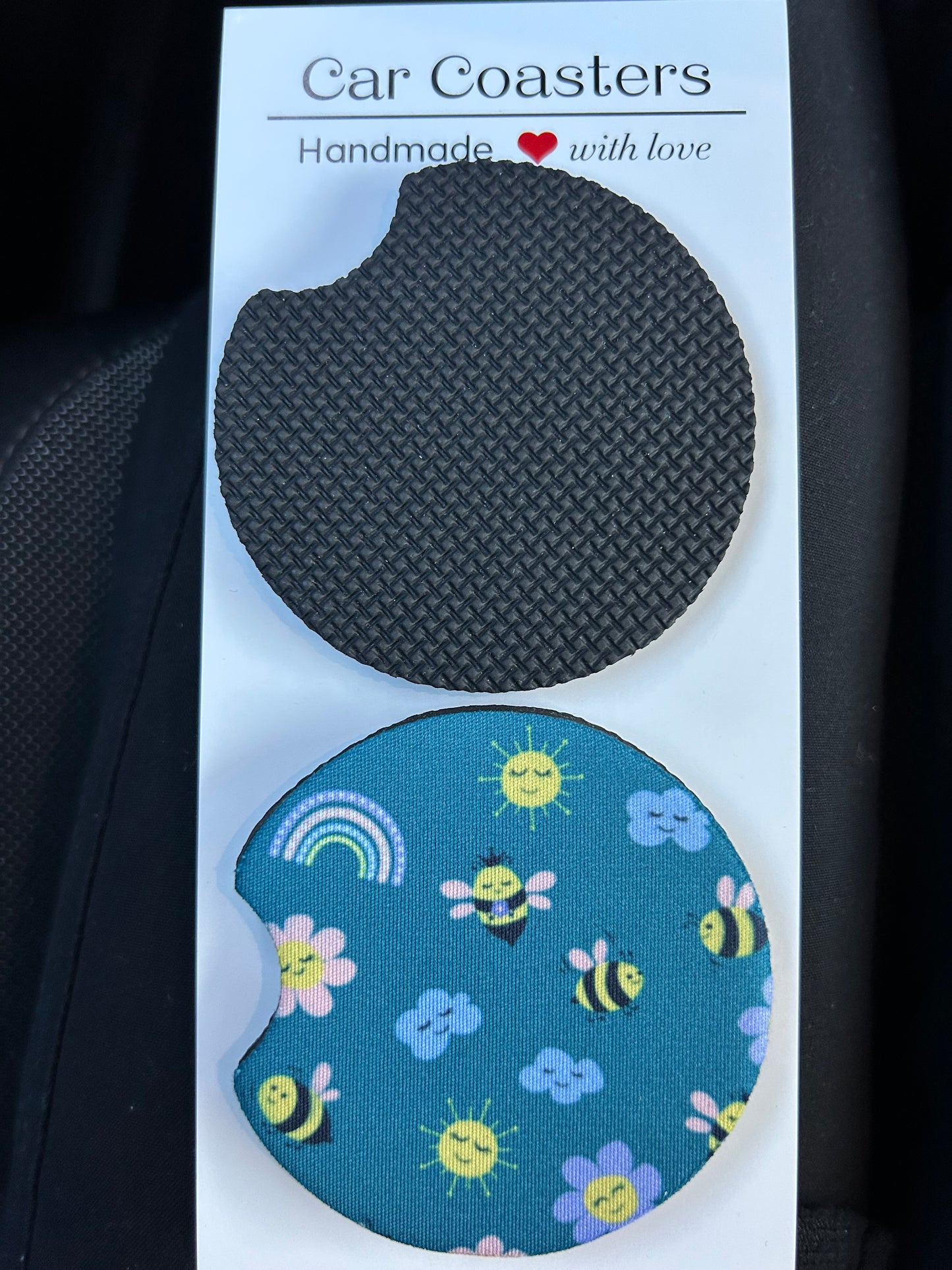 Bees & Sunshine Car Coaster
