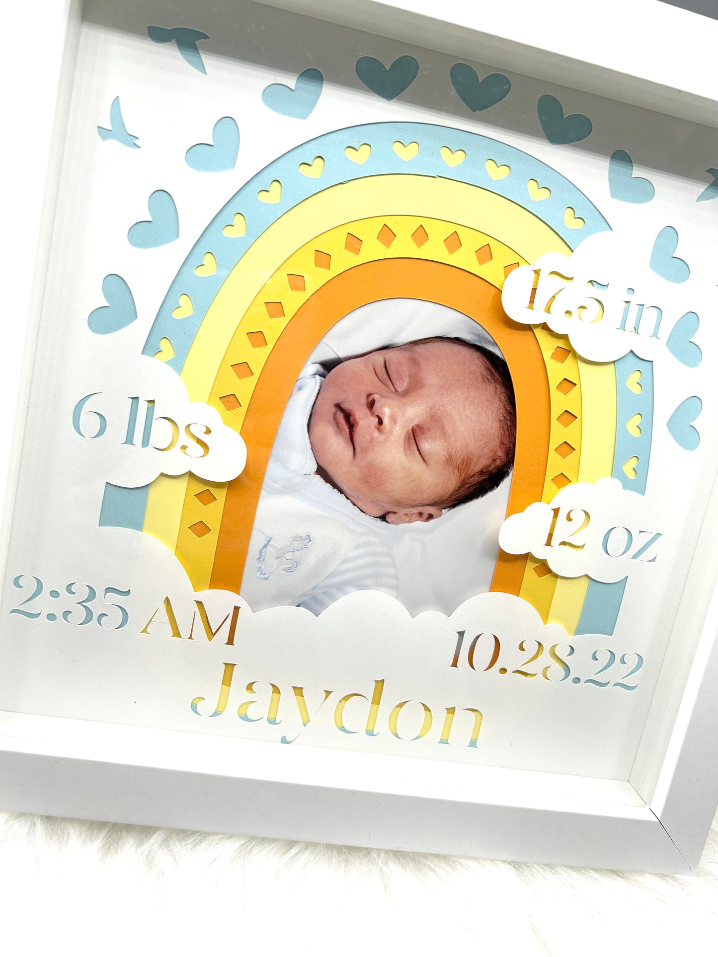 Welcome Baby Shadow Box