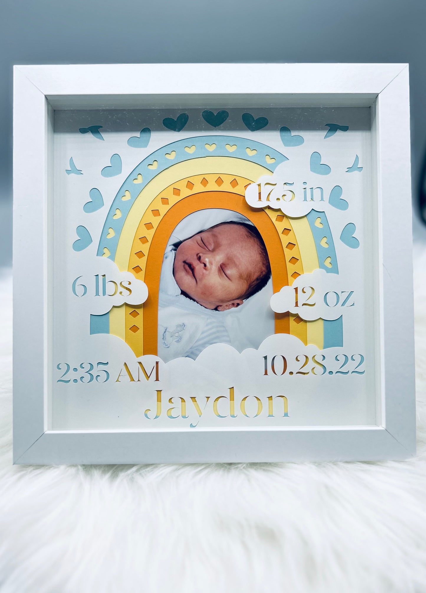 Welcome Baby Shadow Box