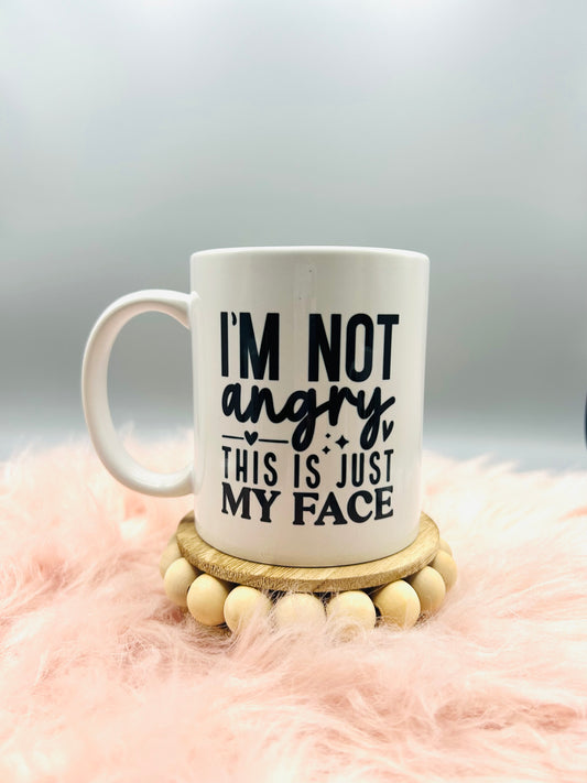 Not Angry/Just My Face - 12oz mug