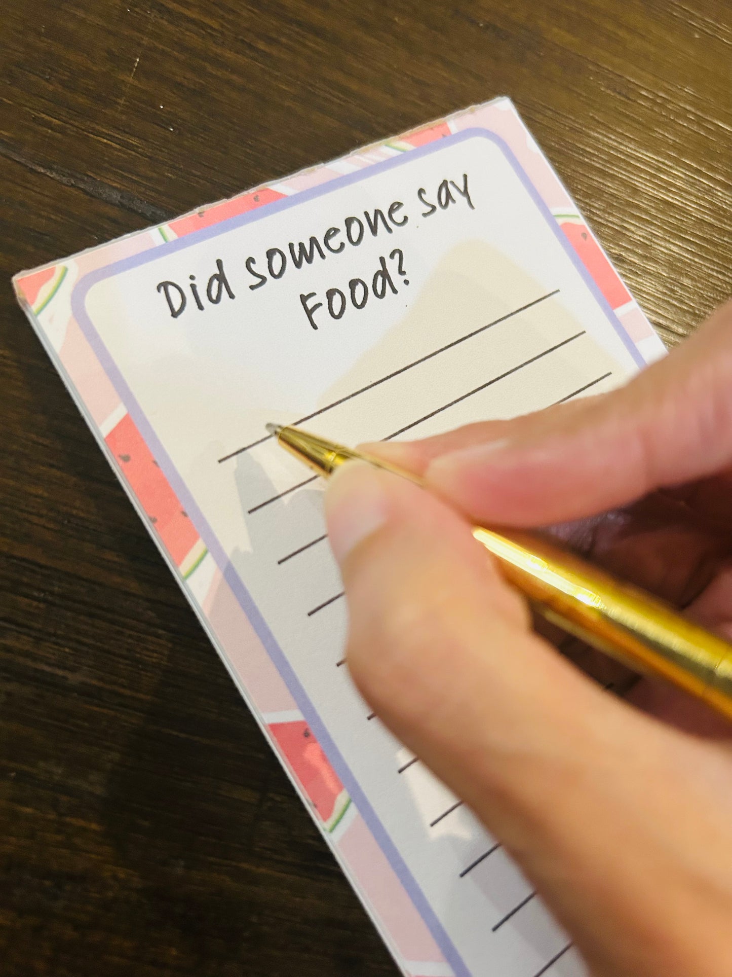 Did Someone say Food (Watermelon themed) Slim Notepad