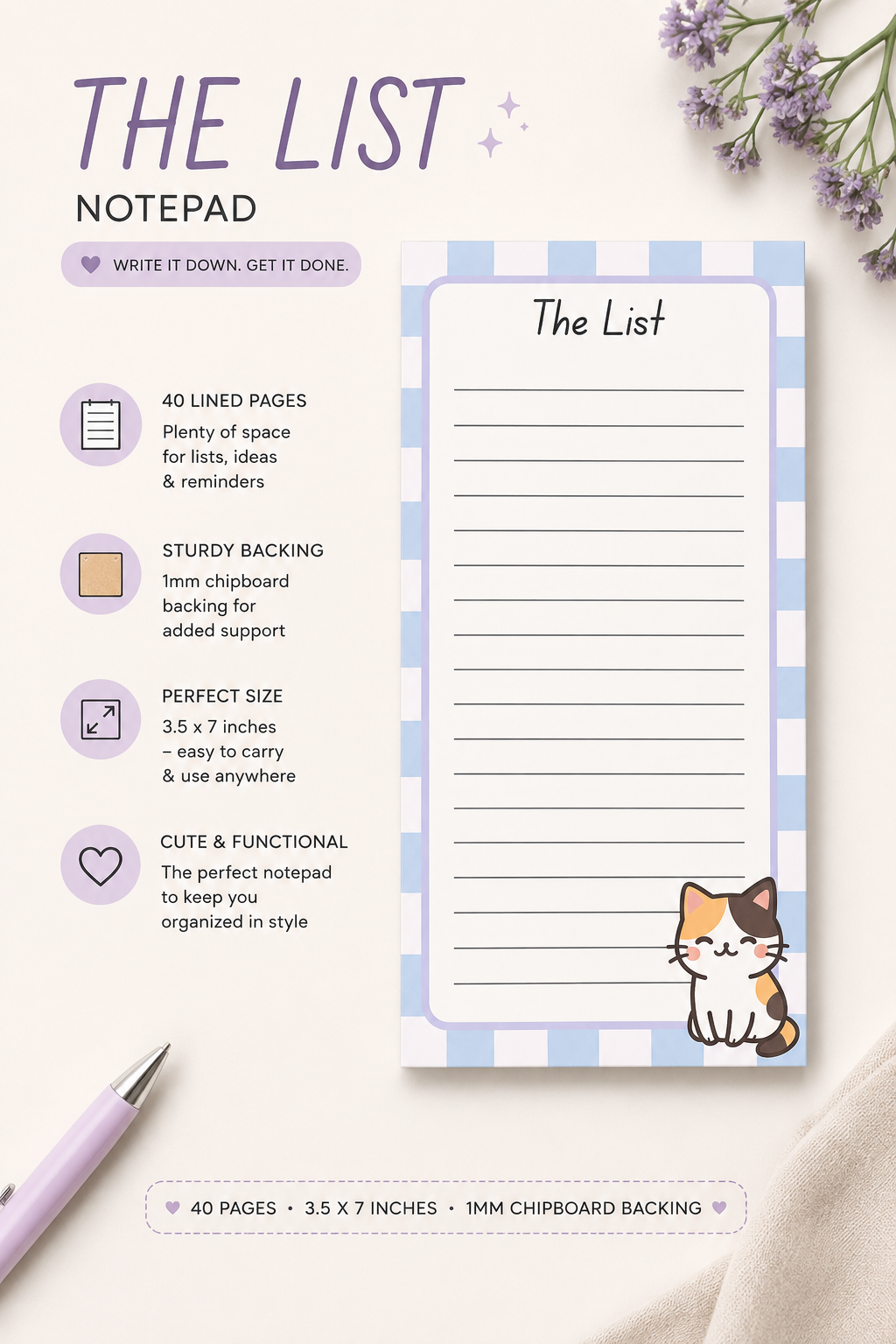 Cat Slim Notepad
