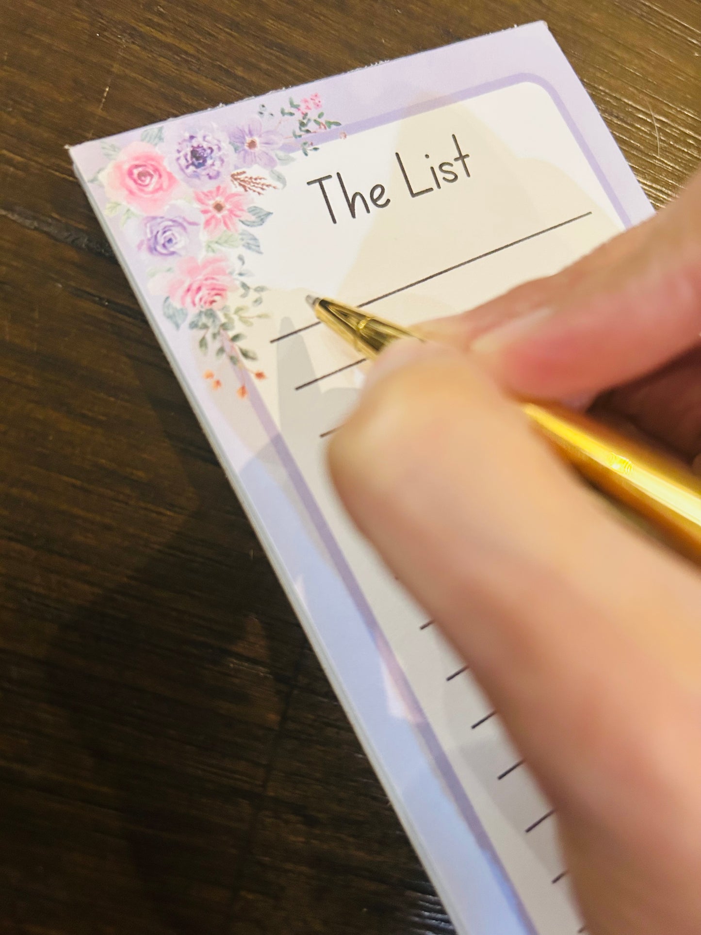 The List Slim Notepad- Floral