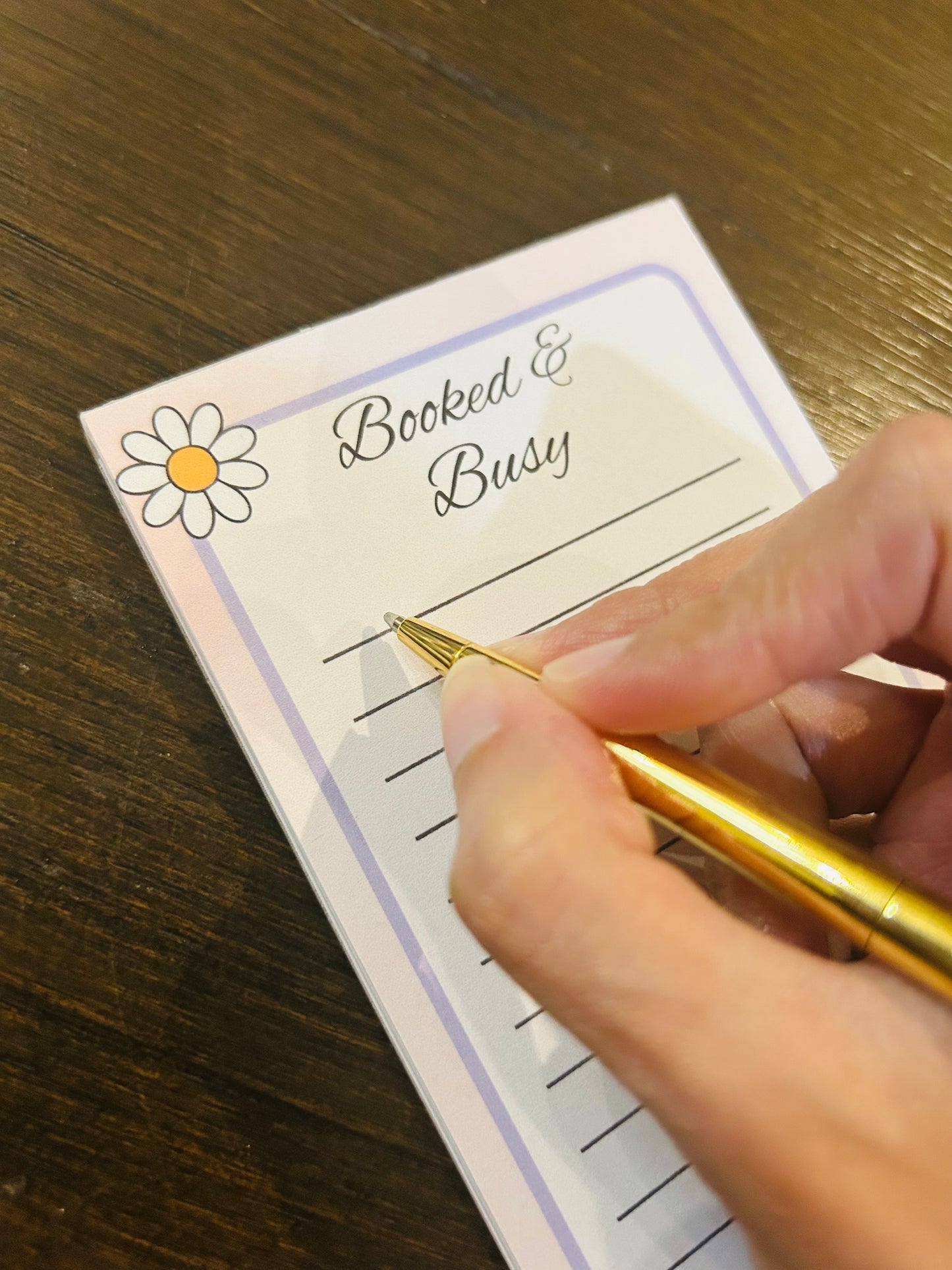 Booked & Busy Slim Notepad