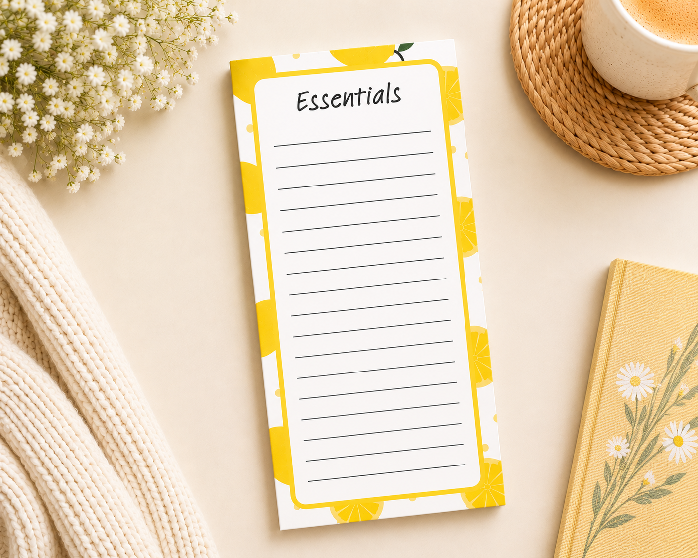 Essentials Slim Notepad (Lemon Themed)
